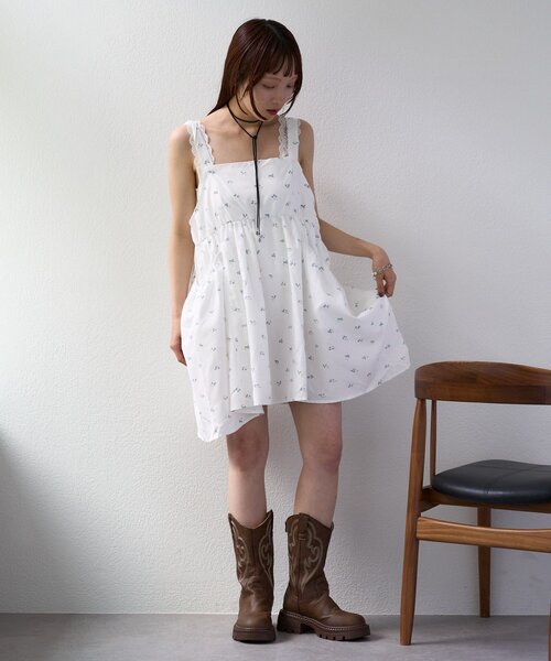 ブラウス シャツ 「25AW」リボン2WAYピーチワンピ レディース 25AW】リボン2WAYピーチワンピ（シャツ/ブラウス）｜w closet