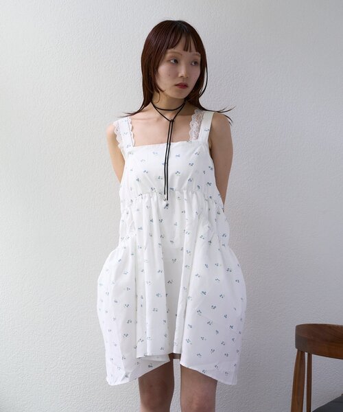 w closet(ダブルクローゼット)の「【25AW】リボン2WAYピーチワンピ(シャツ/ブラウス・レディース・ブラック/アイボリー/オフホワイト/ブルー・FREE)」の5枚目の写真