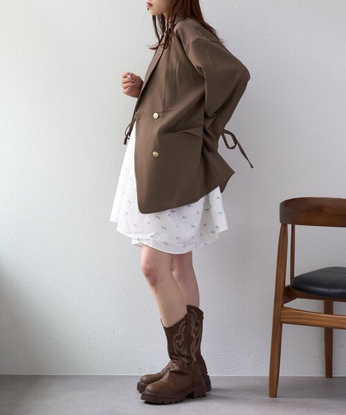 w closet(ダブルクローゼット)の「【25AW】リボン2WAYピーチワンピ(シャツ/ブラウス・レディース・ブラック/アイボリー/オフホワイト/ブルー・FREE)」の17枚目の写真