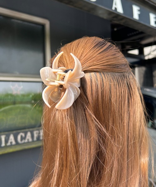 acca  お花  カメリア バレッタ ヘアクリップ 楽天市場】アレクサンドルドゥパリ ALEXANDRE DE PARIS AA6-1935