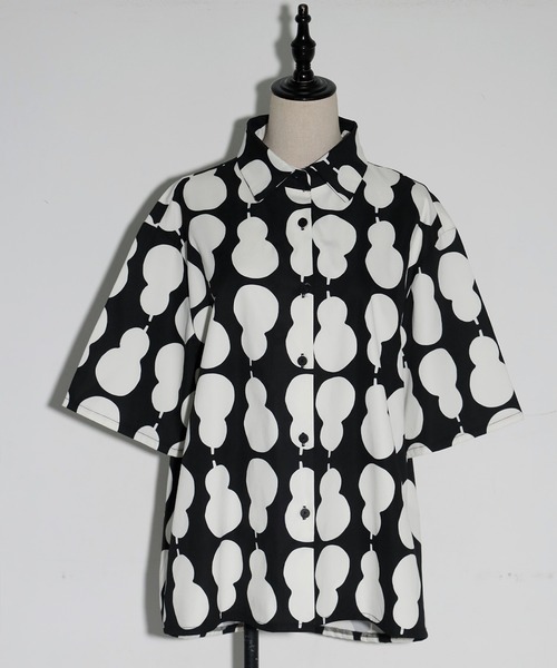 antiqua(アンティカ)の「ひょうたん柄シャツ(シャツ/ブラウス・レディース・ブラック・ONESIZE)」の17枚目の写真
