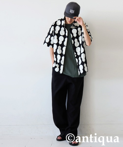 antiqua(アンティカ)の「ひょうたん柄シャツ(シャツ/ブラウス・レディース・ブラック・ONESIZE)」の10枚目の写真