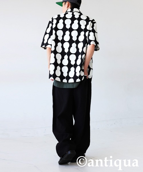 antiqua(アンティカ)の「ひょうたん柄シャツ(シャツ/ブラウス・レディース・ブラック・ONESIZE)」の12枚目の写真