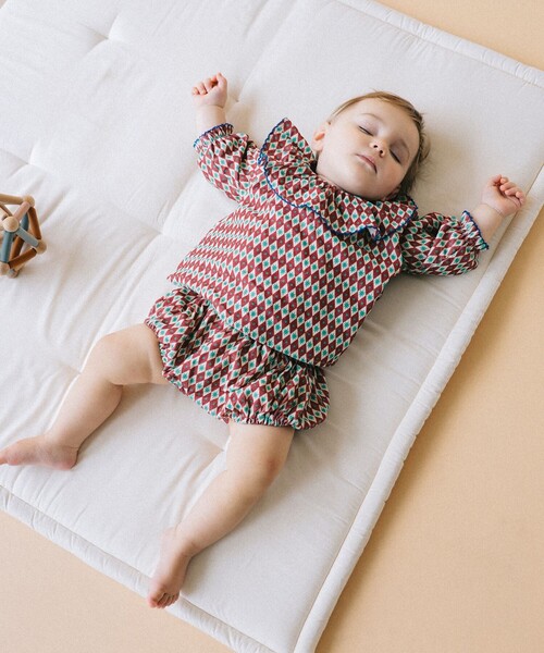 こども ビームス（コドモビームス）の「ベビー 総柄 ブルマ 2025FW（70～110cm）（その他パンツ・キッズ・ブルー/ワイン・90t/70/80）」の3枚目の写真