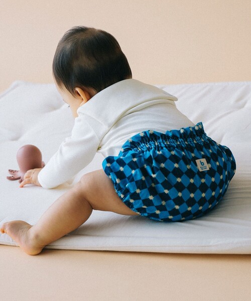 こども ビームス（コドモビームス）の「ベビー 総柄 ブルマ 2025FW（70～110cm）（その他パンツ・キッズ・ブルー/ワイン・90t/70/80）」の5枚目の写真