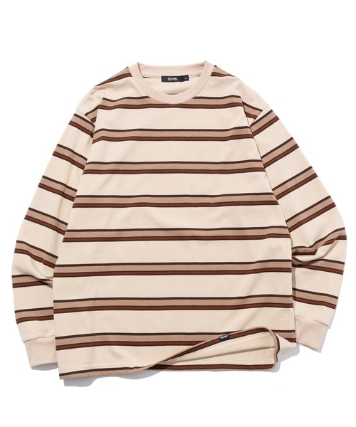 SILAS(サイラス)の「STRIPE L/S TEE(Tシャツ/カットソー・メンズ・ベージュ/オフホワイト・XL/L/M)」の2枚目の写真