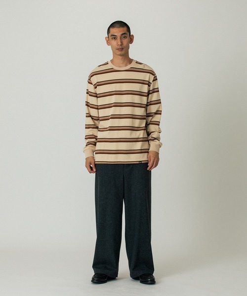 SILAS(サイラス)の「STRIPE L/S TEE(Tシャツ/カットソー・メンズ・ベージュ/オフホワイト・XL/L/M)」の10枚目の写真