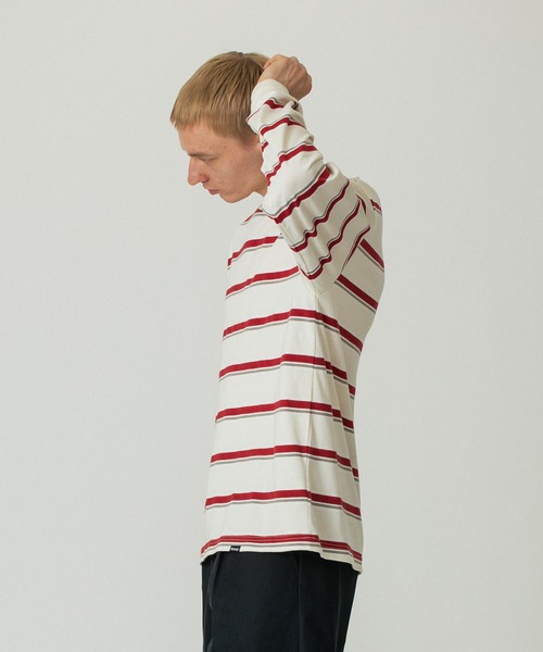 SILAS(サイラス)の「STRIPE L/S TEE(Tシャツ/カットソー・メンズ・ベージュ/オフホワイト・XL/L/M)」の3枚目の写真