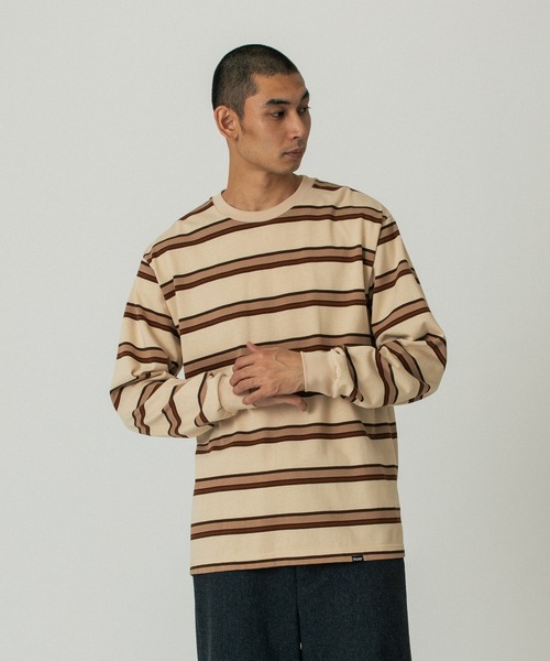 SILAS(サイラス)の「STRIPE L/S TEE(Tシャツ/カットソー・メンズ・ベージュ/オフホワイト・XL/L/M)」の12枚目の写真