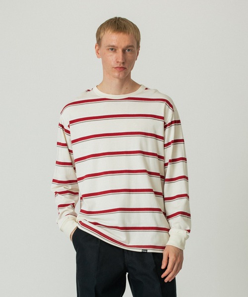 SILAS(サイラス)の「STRIPE L/S TEE(Tシャツ/カットソー・メンズ・ベージュ/オフホワイト・XL/L/M)」の13枚目の写真