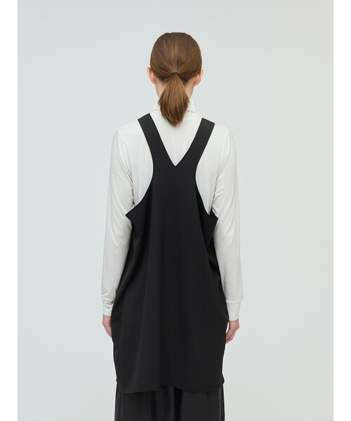 mizuiroind（ミズイロインド）の「mizuiro ind クルーネックチュニックワンピース（ワンピース・レディース・グレー/ブラック/ネイビー/ライトグレー・FREE）」の15枚目の写真