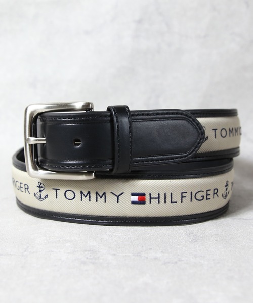 TOMMY HILFIGER(トミーヒルフィガー)の「TOMMY HILFIGER レザーロゴ入りベルト(ベルト・メンズ・ブラック/ナチュラル/カーキ/ネイビー・32/34/36/38/40)」の3枚目の写真