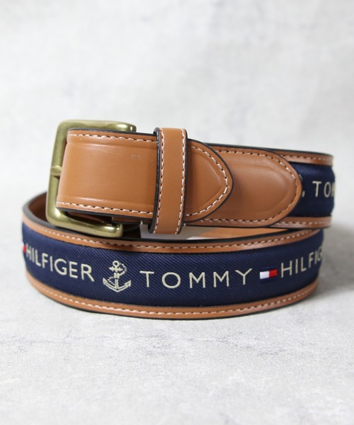 TOMMY HILFIGER(トミーヒルフィガー)の「TOMMY HILFIGER レザーロゴ入りベルト(ベルト・メンズ・ブラック/ナチュラル/カーキ/ネイビー・32/34/36/38/40)」の4枚目の写真