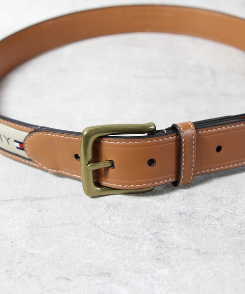 TOMMY HILFIGER(トミーヒルフィガー)の「TOMMY HILFIGER レザーロゴ入りベルト(ベルト・メンズ・ブラック/ナチュラル/カーキ/ネイビー・32/34/36/38/40)」の5枚目の写真
