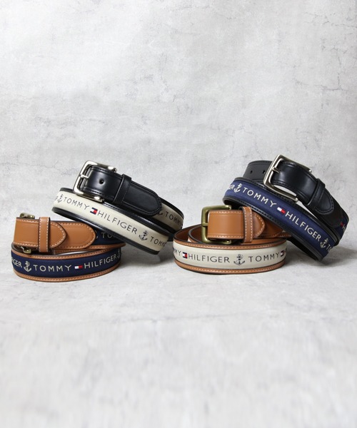 TOMMY HILFIGER(トミーヒルフィガー)の「TOMMY HILFIGER レザーロゴ入りベルト(ベルト・メンズ・ブラック/ナチュラル/カーキ/ネイビー・32/34/36/38/40)」の12枚目の写真