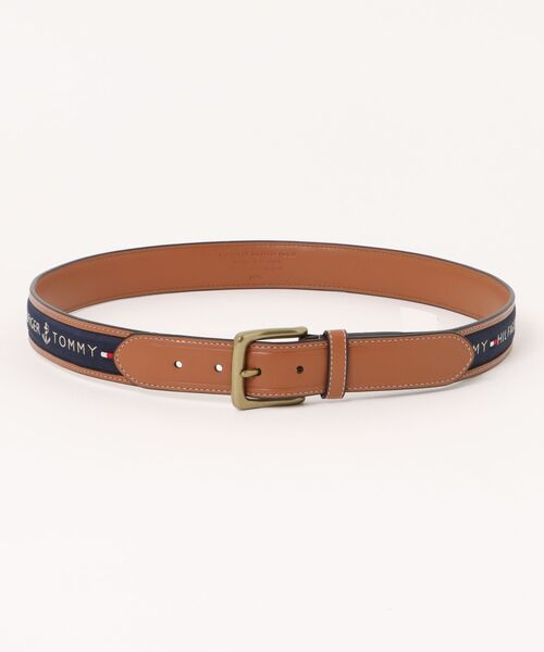 TOMMY HILFIGER(トミーヒルフィガー)の「TOMMY HILFIGER レザーロゴ入りベルト(ベルト・メンズ・ブラック/ナチュラル/カーキ/ネイビー・32/34/36/38/40)」の14枚目の写真