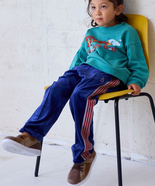 MARKEY'S（マーキーズ）の「ベロアトラックパンツ（スウェットパンツ・キッズ・ブラック/ライトブルー/グレー/ワインレッド/グリーン/ブラウン/ネイビー/マスタード・120/110/100/90/150/140/130）」の19枚目の写真