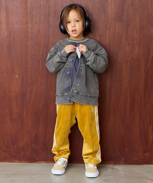 MARKEY'S（マーキーズ）の「ベロアトラックパンツ（スウェットパンツ・キッズ・ブラック/ライトブルー/グレー/ワインレッド/グリーン/ブラウン/ネイビー/マスタード・120/110/100/90/150/140/130）」の11枚目の写真