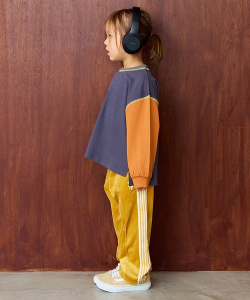 MARKEY'S（マーキーズ）の「ベロアトラックパンツ（スウェットパンツ・キッズ・ブラック/ライトブルー/グレー/ワインレッド/グリーン/ブラウン/ネイビー/マスタード・120/110/100/90/150/140/130）」の12枚目の写真