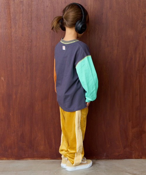 MARKEY'S（マーキーズ）の「ベロアトラックパンツ（スウェットパンツ・キッズ・ブラック/ライトブルー/グレー/ワインレッド/グリーン/ブラウン/ネイビー/マスタード・120/110/100/90/150/140/130）」の13枚目の写真