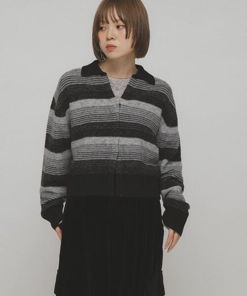 KBF（ケイビーエフ）の「グラデーションボーダーカーディガン（カーディガン/ボレロ・レディース・レッド系その他/ブルー系その他/ブラック系その他・ONE）」の21枚目の写真