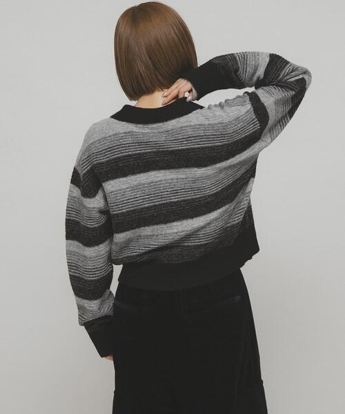 KBF（ケイビーエフ）の「グラデーションボーダーカーディガン（カーディガン/ボレロ・レディース・レッド系その他/ブルー系その他/ブラック系その他・ONE）」の22枚目の写真