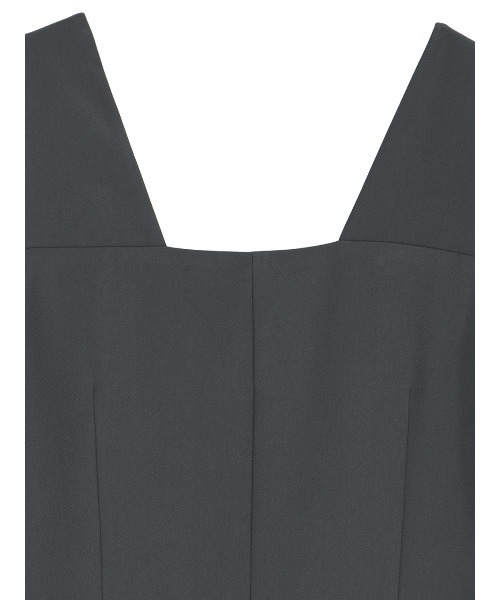 トップス SQUARE NECK LADY LIKE PLEATS TOP SQUARE NECK LADY LIKE PLEATS TOP