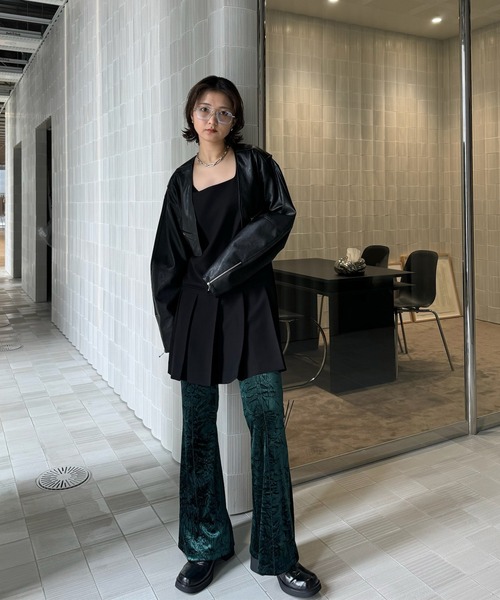 トップス SQUARE NECK LADY LIKE PLEATS TOP SQUARE NECK LADY LIKE PLEATS TOP（その他トップス）｜Ameri