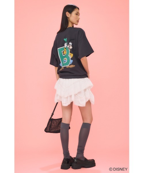 Disney SERIES CREATED by MUS(ディズニーシリーズクリエイテッドバイエムユーエス)の「MD ALPHABET Tシャツ(Tシャツ/カットソー・レディース・ホワイト/ピンク/ベージュ/パープル/ブラック/ブルー・FREE)」の21枚目の写真