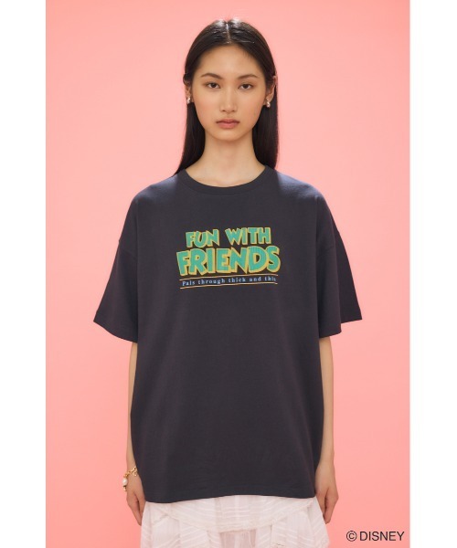 Disney SERIES CREATED by MUS(ディズニーシリーズクリエイテッドバイエムユーエス)の「MD ALPHABET Tシャツ(Tシャツ/カットソー・レディース・ホワイト/ピンク/ベージュ/パープル/ブラック/ブルー・FREE)」の17枚目の写真