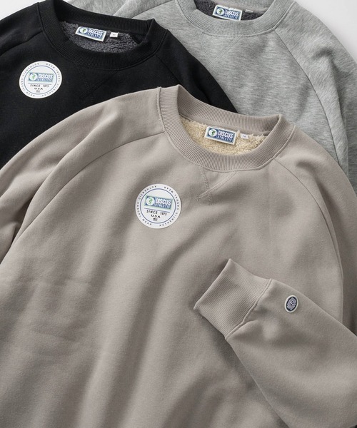 DISCUS（ディスカス）の「【71】【DISCUS/ディスカス】ブランドロゴ ワンポイント 裏ボア スウェット（スウェット・レディース・アイボリー/ブルー/グレー/ピンク/ネイビー/ブラック/ベージュ/アッシュグレー・M/L/XL）」の5枚目の写真