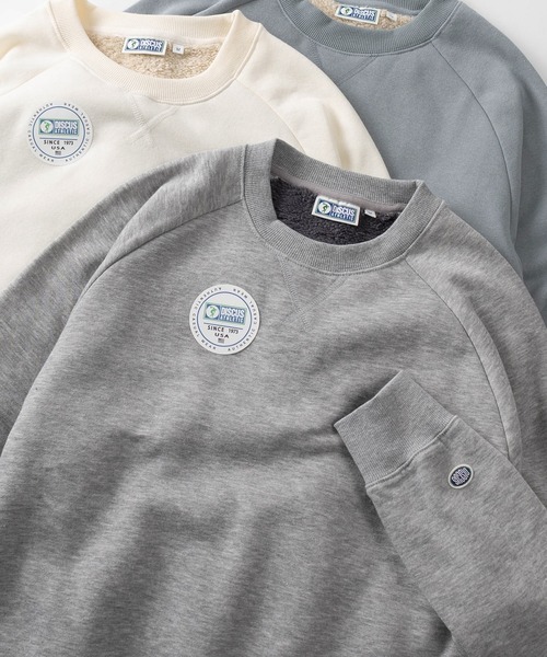 DISCUS（ディスカス）の「【71】【DISCUS/ディスカス】ブランドロゴ ワンポイント 裏ボア スウェット（スウェット・レディース・アイボリー/ブルー/グレー/ピンク/ネイビー/ブラック/ベージュ/アッシュグレー・M/L/XL）」の4枚目の写真