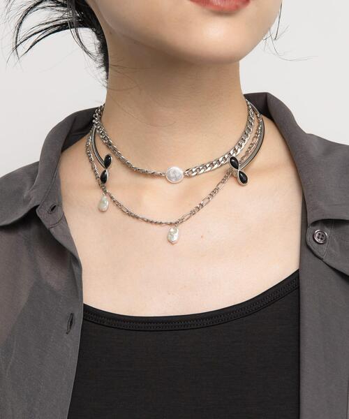 KBF（ケイビーエフ）の「チョーカーコンビネックレス（ネックレス・レディース・シルバー・ONE）」の2枚目の写真
