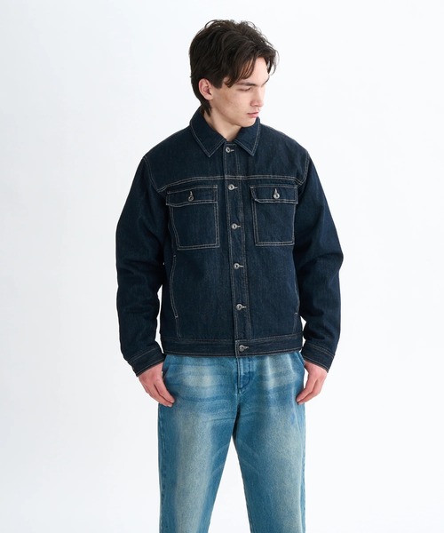 ELEMENT(エレメント)の「ELEMENT メンズ TRUCKER DENIM ジャケット 【2025年秋冬モデル】/エレメント薄中綿デニムジャケット(デニムジャケット・メンズ・インディゴブルー・LARGE/X-LARGE/MEDIUM)」の2枚目の写真
