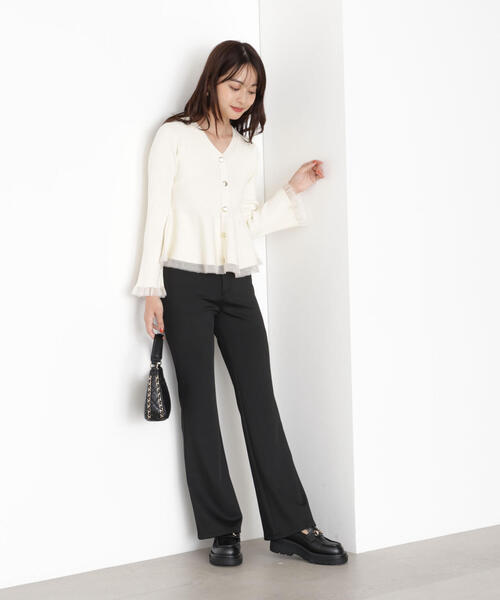 PROPORTION BODY DRESSING（プロポーションボディドレッシング）の「カットフレアーパンツ / 1215230001（その他パンツ・レディース・ブラック/ホワイト系その他・MEDIUM/P/S）」の20枚目の写真