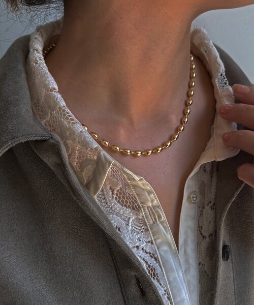 DouDou（ドゥドゥ）の「【インフルエンサー SAKURA企画】アレルギー対応 オーバルチェーンネックレス（ネックレス・レディース・シルバー/ゴールド・FREE）」の9枚目の写真