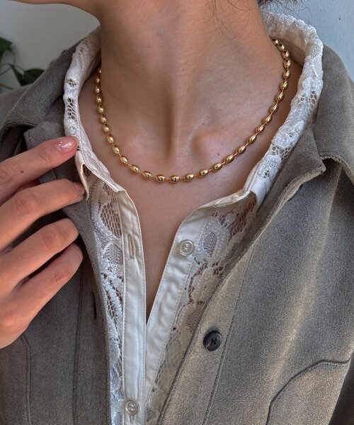 DouDou（ドゥドゥ）の「【インフルエンサー SAKURA企画】アレルギー対応 オーバルチェーンネックレス（ネックレス・レディース・シルバー/ゴールド・FREE）」の3枚目の写真