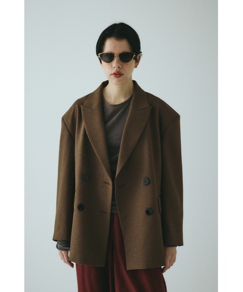 HeRIN.CYE(ヘリンドットサイ)の「Big silhouette jacket ビッグシルエットジャケット(その他アウター・レディース・ブラウン/グレー/ブラック・FREE)」の3枚目の写真