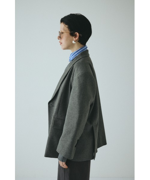 HeRIN.CYE(ヘリンドットサイ)の「Big silhouette jacket ビッグシルエットジャケット(その他アウター・レディース・ブラウン/グレー/ブラック・FREE)」の14枚目の写真