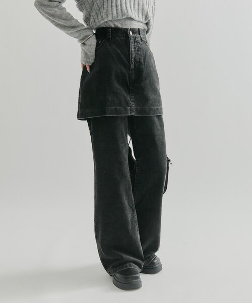 mystic（ミスティック）の「レイヤードコーデュロイパンツ（その他パンツ・レディース・ブラウン/ブラック/グレー・2/1）」の16枚目の写真