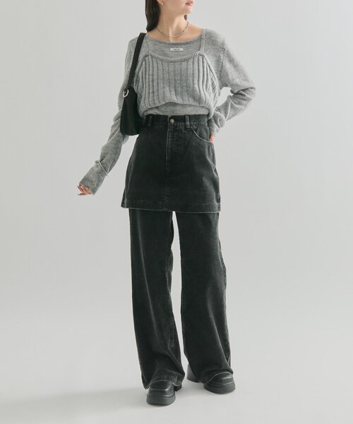 mystic（ミスティック）の「レイヤードコーデュロイパンツ（その他パンツ・レディース・ブラウン/ブラック/グレー・2/1）」の19枚目の写真