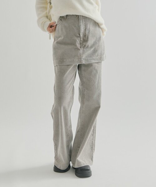 mystic（ミスティック）の「レイヤードコーデュロイパンツ（その他パンツ・レディース・ブラウン/ブラック/グレー・2/1）」の22枚目の写真