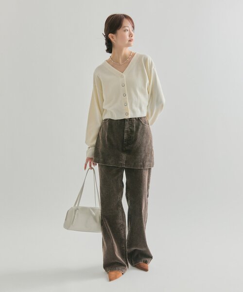 mystic（ミスティック）の「レイヤードコーデュロイパンツ（その他パンツ・レディース・ブラウン/ブラック/グレー・2/1）」の4枚目の写真