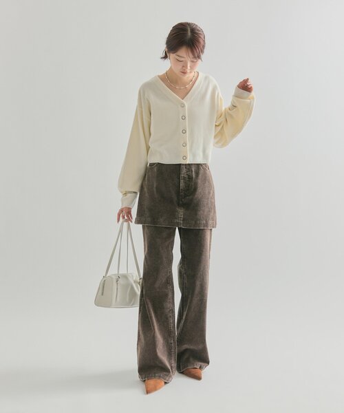 mystic（ミスティック）の「レイヤードコーデュロイパンツ（その他パンツ・レディース・ブラウン/ブラック/グレー・2/1）」の5枚目の写真