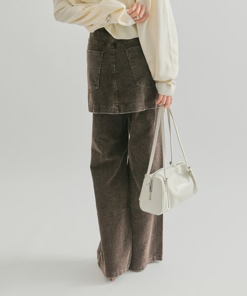 mystic（ミスティック）の「レイヤードコーデュロイパンツ（その他パンツ・レディース・ブラウン/ブラック/グレー・2/1）」の7枚目の写真