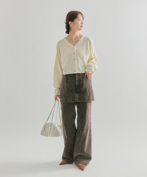 mystic（ミスティック）の「レイヤードコーデュロイパンツ（その他パンツ・レディース・ブラウン/ブラック/グレー・2/1）」の8枚目の写真