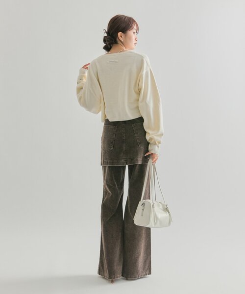 mystic（ミスティック）の「レイヤードコーデュロイパンツ（その他パンツ・レディース・ブラウン/ブラック/グレー・2/1）」の9枚目の写真