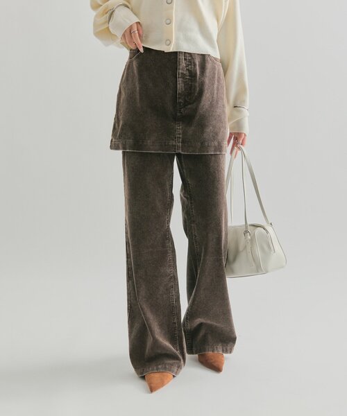 mystic（ミスティック）の「レイヤードコーデュロイパンツ（その他パンツ・レディース・ブラウン/ブラック/グレー・2/1）」の10枚目の写真