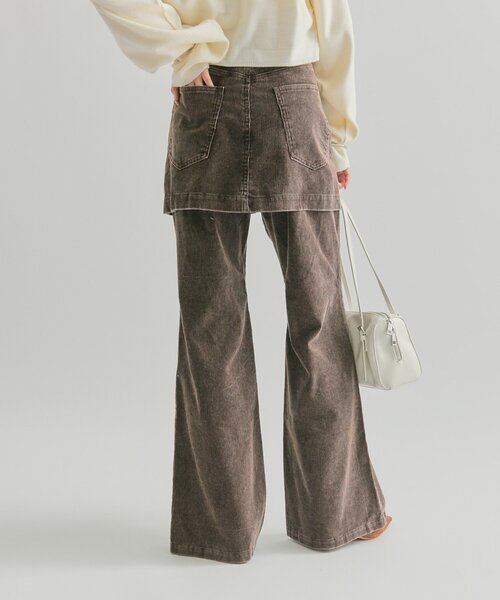 mystic（ミスティック）の「レイヤードコーデュロイパンツ（その他パンツ・レディース・ブラウン/ブラック/グレー・2/1）」の11枚目の写真