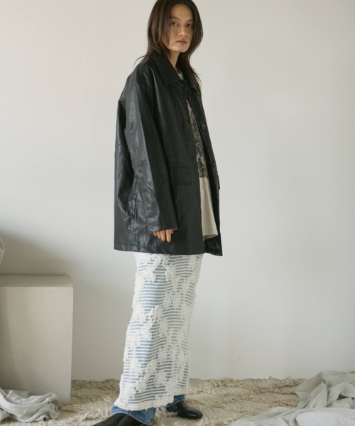 Libra Cue（リブラ キュー）の「シースルーニットロングスカート（スカート・レディース・アイボリー・FREE）」の7枚目の写真